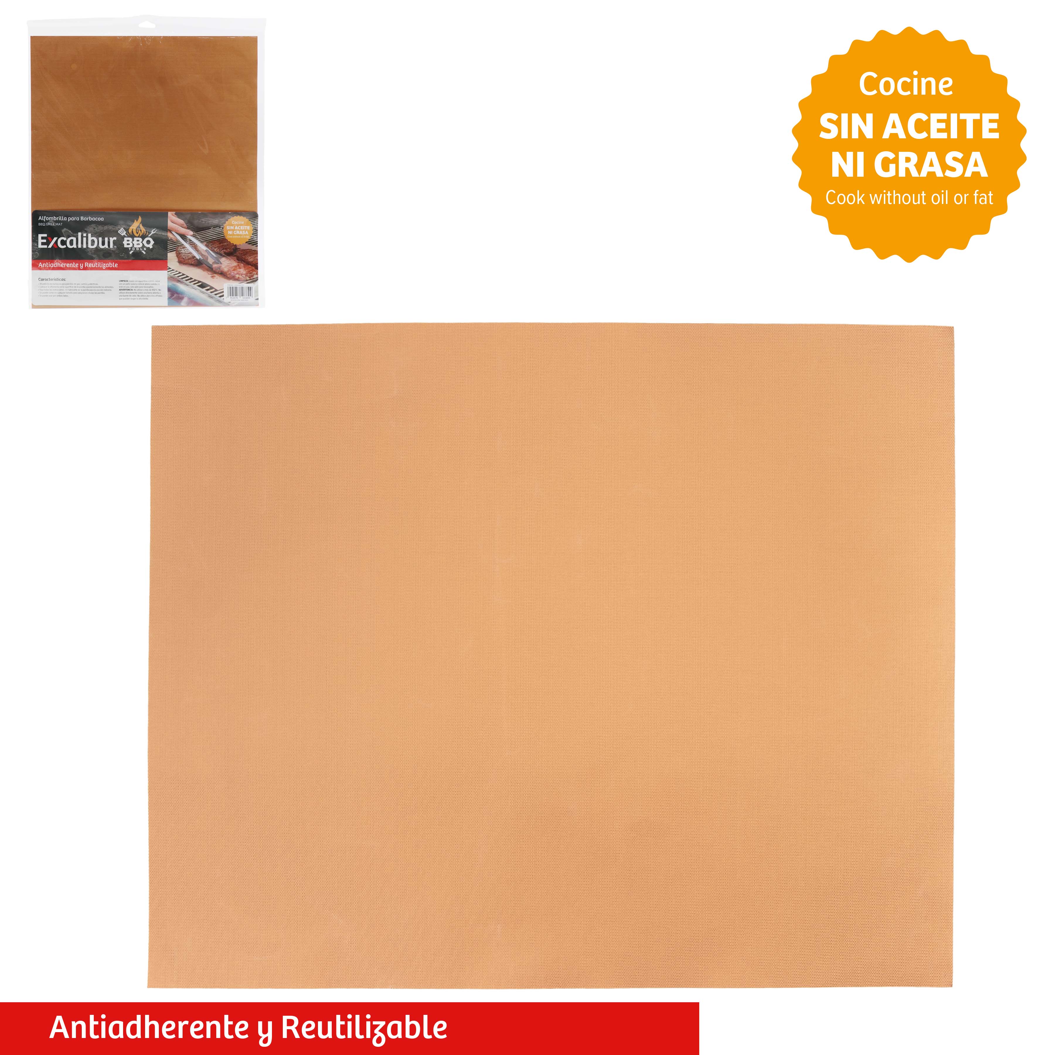 Tapete Antiadherente y Reutilizable para BBQ Parrilladas Excalibur A164-BQ2337