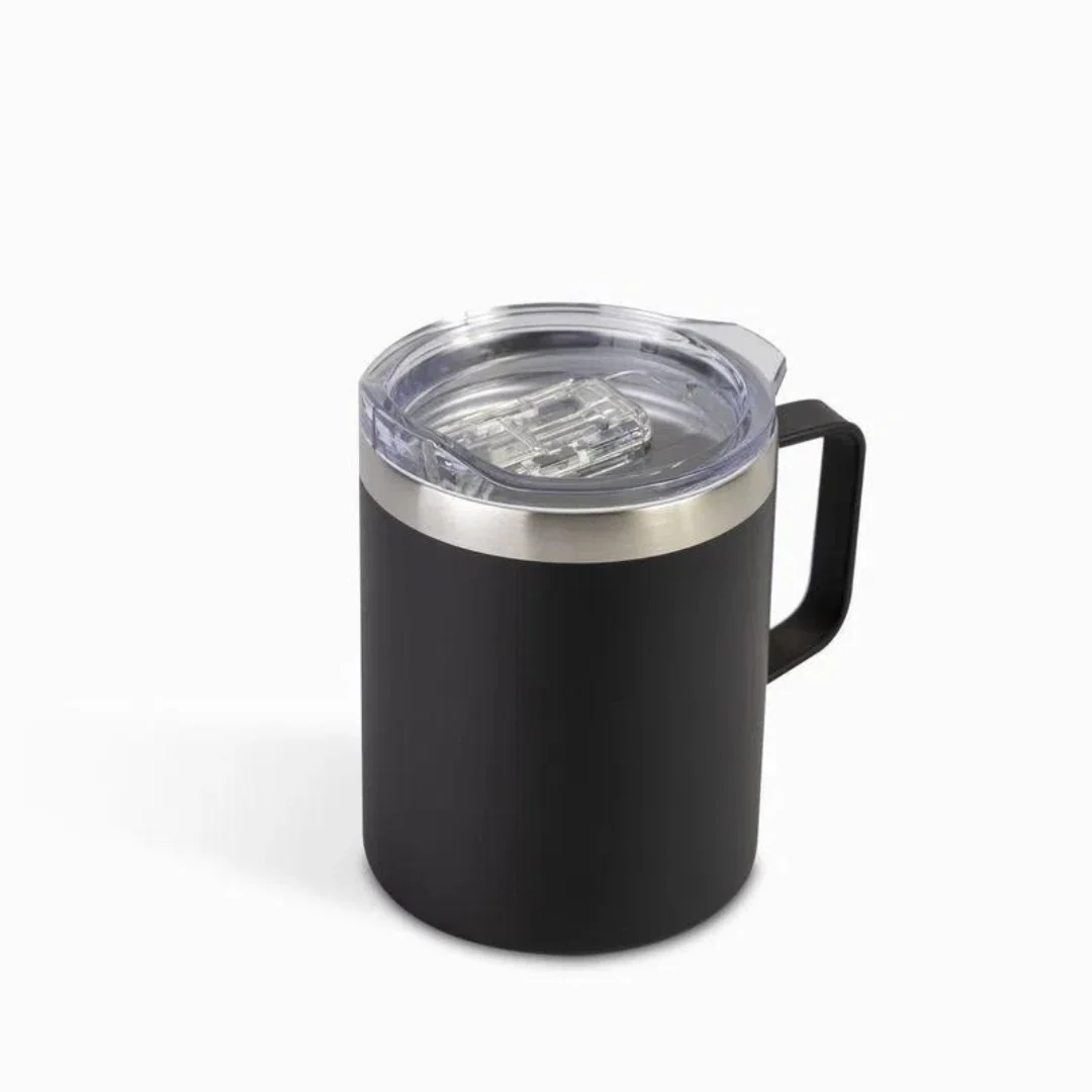 Taza Térmica de Acero Inoxidable de 400ml Negro Lotus SV-SBM-687