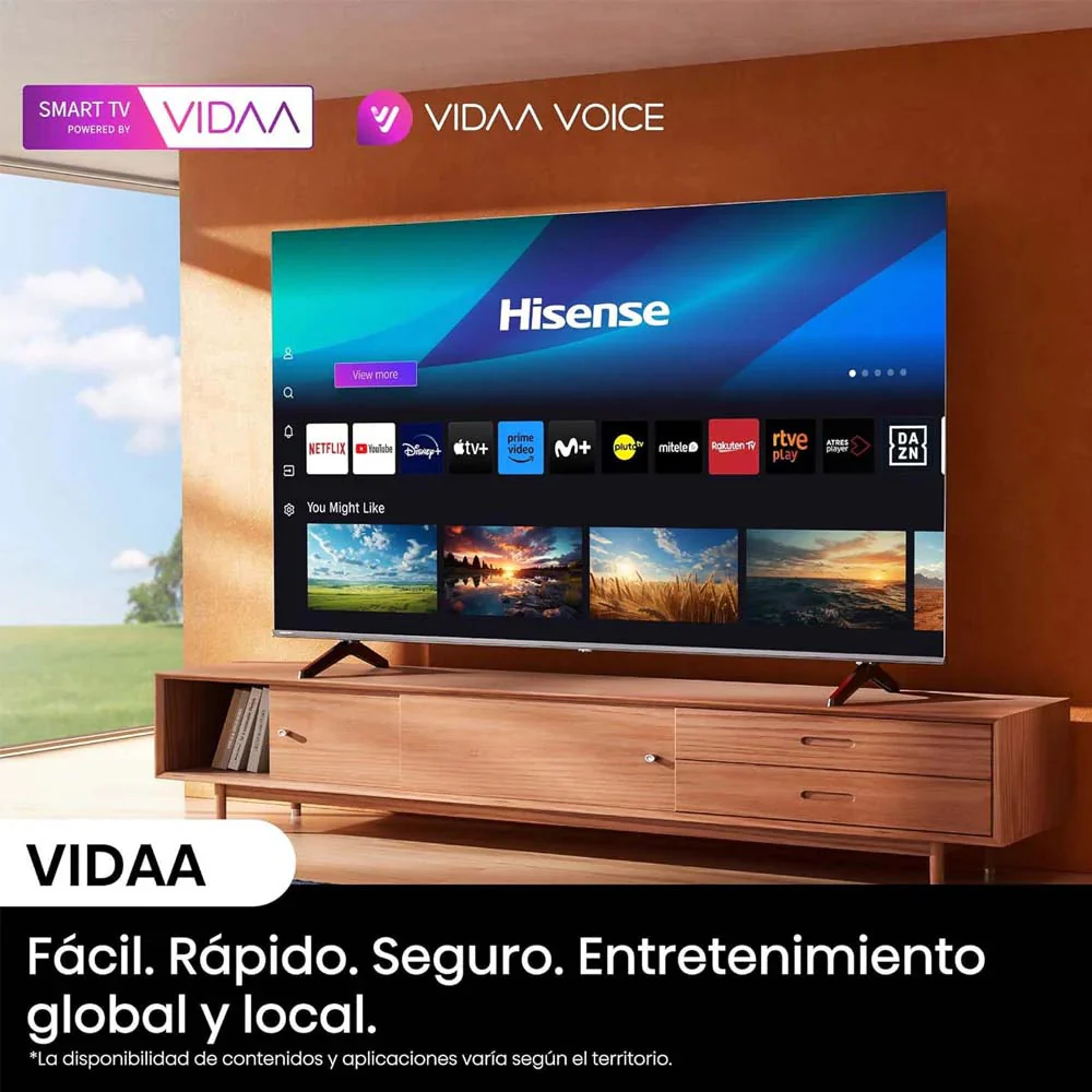 Televisor 55" LED Smart TV UHD 4K VIDAA Serie A6N Hisense 55A6NV Televisión. - Image 3