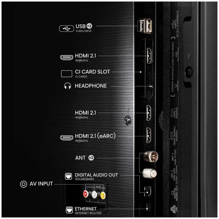 Televisor 55" LED Smart TV UHD 4K VIDAA Serie A6N Hisense 55A6NV Televisión. - Image 8