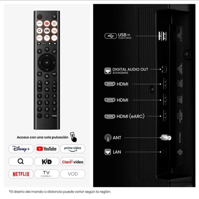 Televisor 55" LED Smart TV QLED 4K Ultra HD VIDAA U6 Modelo 2026 Hisense 55QD5SV Televisión. - Image 5
