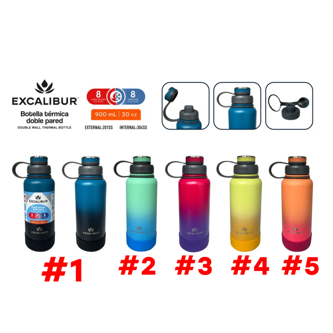 Termo de Agua Isotérmico 900ml Excalibur A164-VB2403N-900S - Image 2