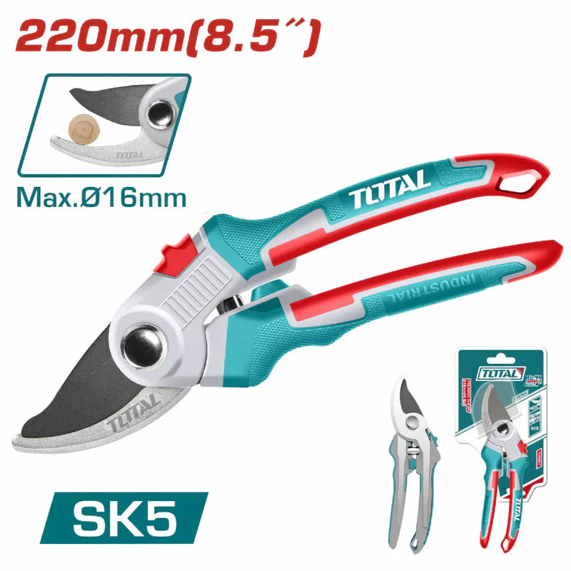 Tijera Para Podar Arbustos De Alta Calidad. 8.5"(220Mm). Total THT0601