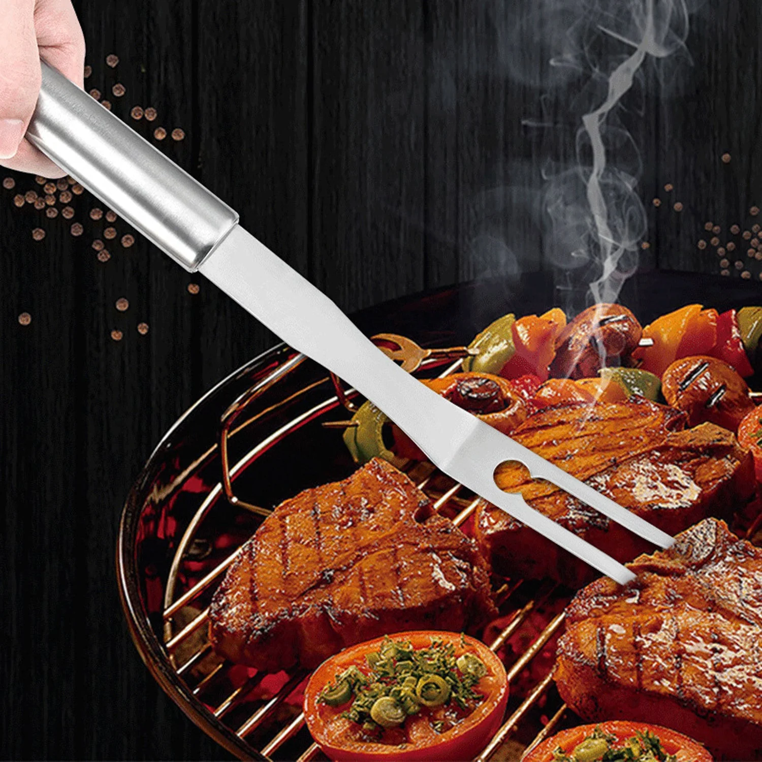 Trinche para BBQ 43cm de Acero Inoxidable 021-19421