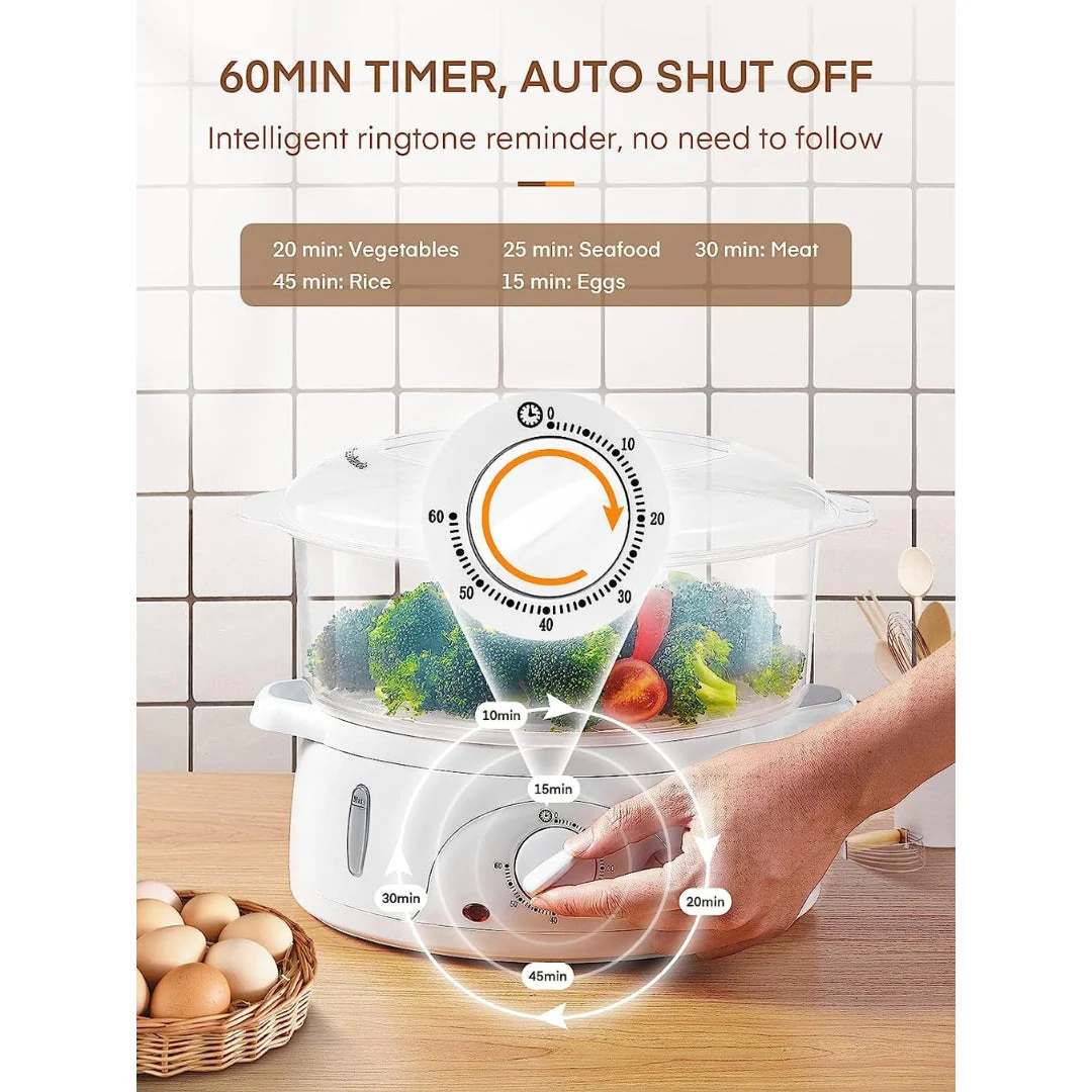 Vaporera Eléctrica de 3 Niveles 9.0 Litros IU-ST109L Universal Royal Siu mai. Dim sum. - Image 6