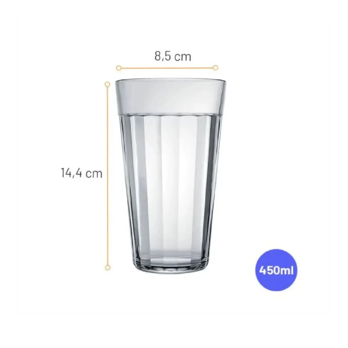 Vaso de Vidrio Americano 450ml Nadir 29100200728579 - Image 5