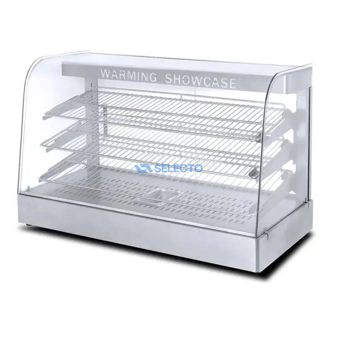 Vitrina Calentador de Acero Inoxidable Eléctrica 900*455*580mm HW-863
