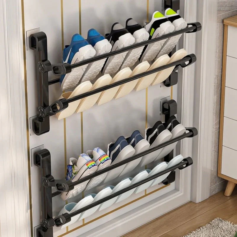 Zapatera De Pared Plegable 65X29cm. Organizador De Zapatos De 2 Niveles. Estante De Almacenaje Para Hogar. TU323 - Image 2